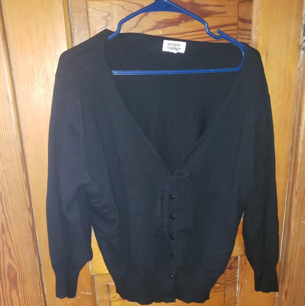 Black cardigan top 5x